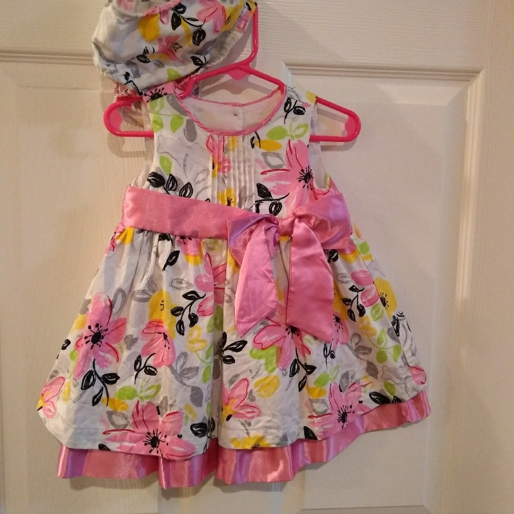 Adorable floral dress and diaper cover